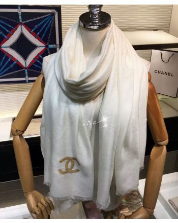 Chanel Women's Sequined Logo Scarf