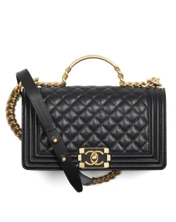 Chanel Boy Chanel Flap Bag With Handle A94804 Black